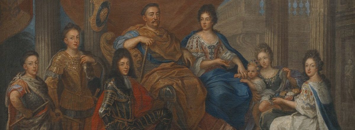 Król Jan III Sobieski wraz z rodziną